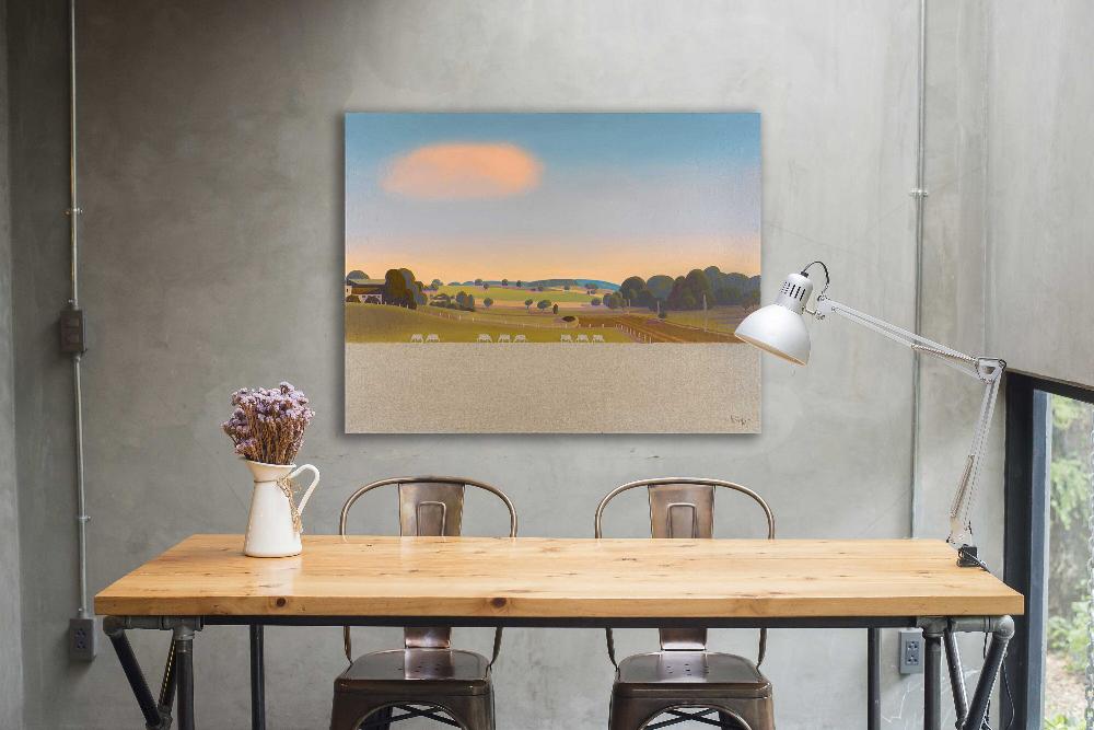 Gentle Fields Landscape Wall Art Canvas Print