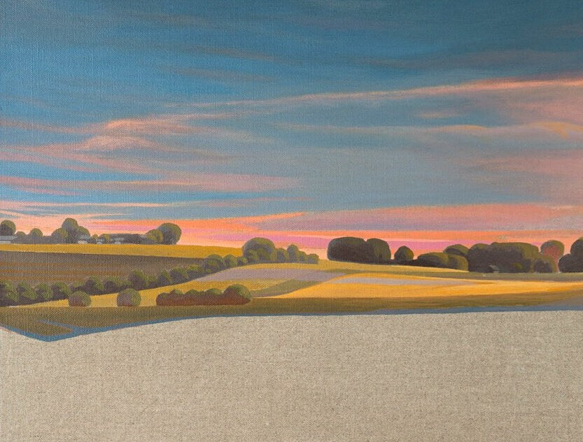 Evening Sun, Canvas Print, Brilliant Art Print, 40x30 cm, 80x60 cm, 100x75 cm