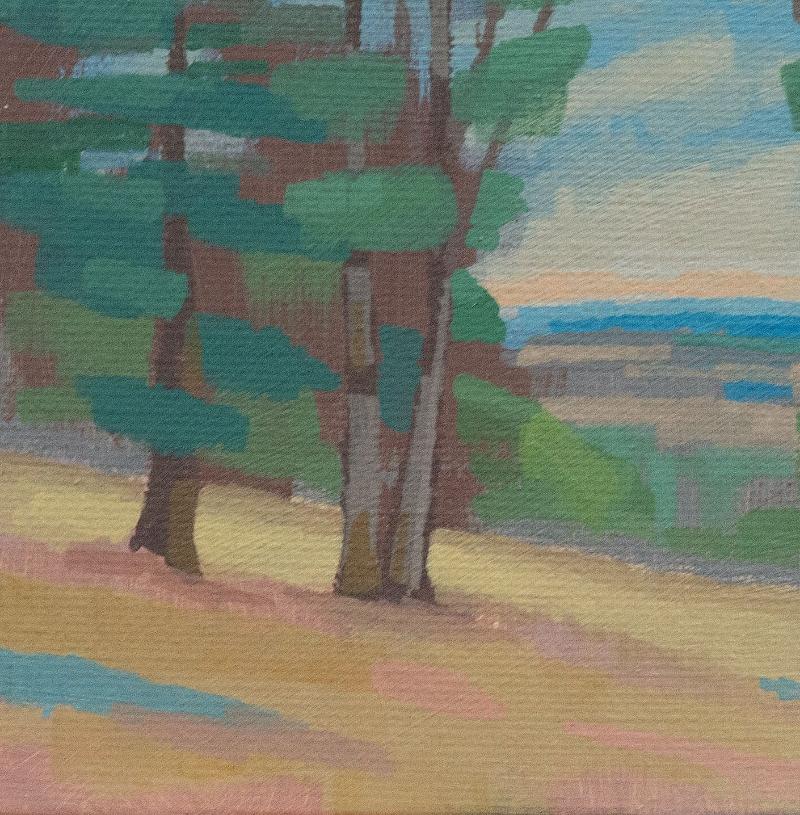 Original painting - "Foresight" - hand painted - acrylic painting - 10x15 cm - landscape picture - unique piece - with frame