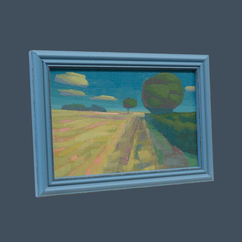 Original Gemälde – "Zwei Bäume" - handgemalt – Acrylbild – 10x15 cm – Landschaft Bild – Einzelstück – mit Rahmen