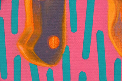 Brave boy, unique, painting, hand-painted one-of-a-kind piece, 120 x 90 cm, framed with beech bar