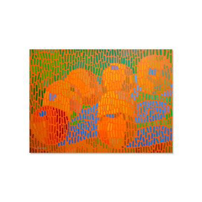 postcard set colorful apples