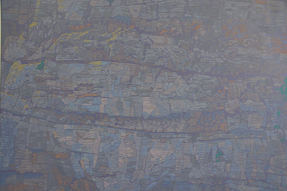 Rocky Coast 4, unique painting, hand-painted single piece, 120 x 90 cm, framed with beech frame