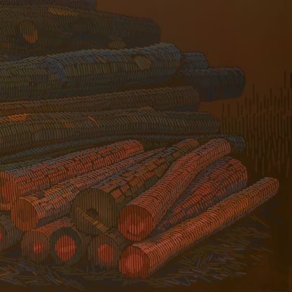 Felled wood, canvas print, 30x20 cm, 60x40 cm, 75x50 cm, 90x60 cm