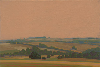 Blauer Horizont, Unikat, Malerei, handgemaltes Einzelstück, 30 x 20 cm, Acrylfarbe auf Leinwand