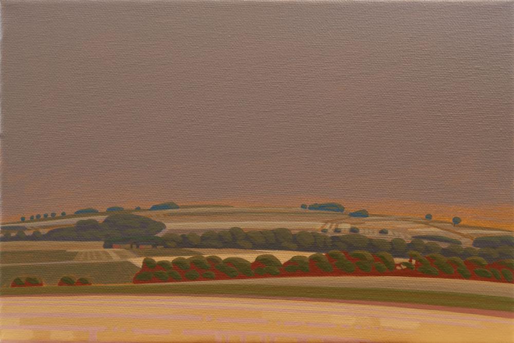 Landschaft, Farbige Schatten, Leinwanddruck, 30x20 cm, 60x40 cm