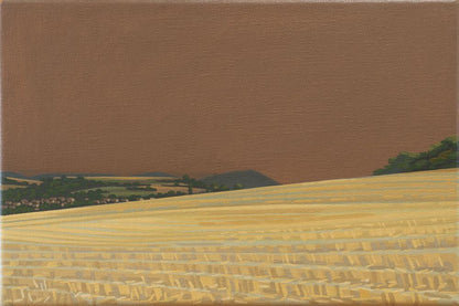 Stoppelfeld, Unikat, Malerei, handgemaltes Einzelstück, 30 x 20 cm, Acrylfarbe auf Leinwand