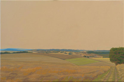 July fields, unique, painting, hand-painted unique piece, 45 x 30 cm, acrylic paint on canvas