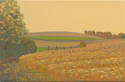 Landschaft leuchtendes Feld im Sommer, Leinwanddruck, 30x20 cm, 60x40 cm