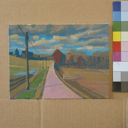Januar, Unikat, Malerei, handgemaltes Einzelstück, 20 x 15 cm, mit Bilderrahmen