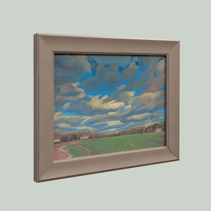 Waterworks, unique, painting, hand-painted unique piece, 20 x 15 cm, with picture frame