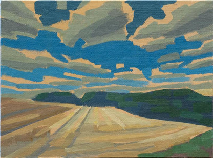 Heiter, Unikat, Malerei, handgemaltes Einzelstück, 20 x 15 cm, mit Bilderrahmen