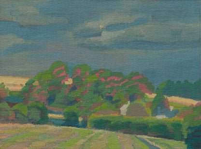 Sommerregen, Unikat, Malerei, handgemaltes Einzelstück, 20 x 15 cm, mit Bilderrahmen