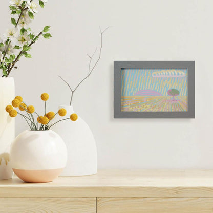 "Candy Land 1", unique painting, hand-painted single piece, 17.3 x 12.3 cm, with picture frame