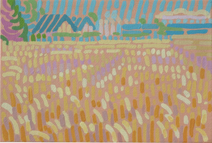 "Candy Land 4", Unikat, Malerei, handgemaltes Einzelstück, 17,3 x 12,3 cm, mit Bilderrahmen