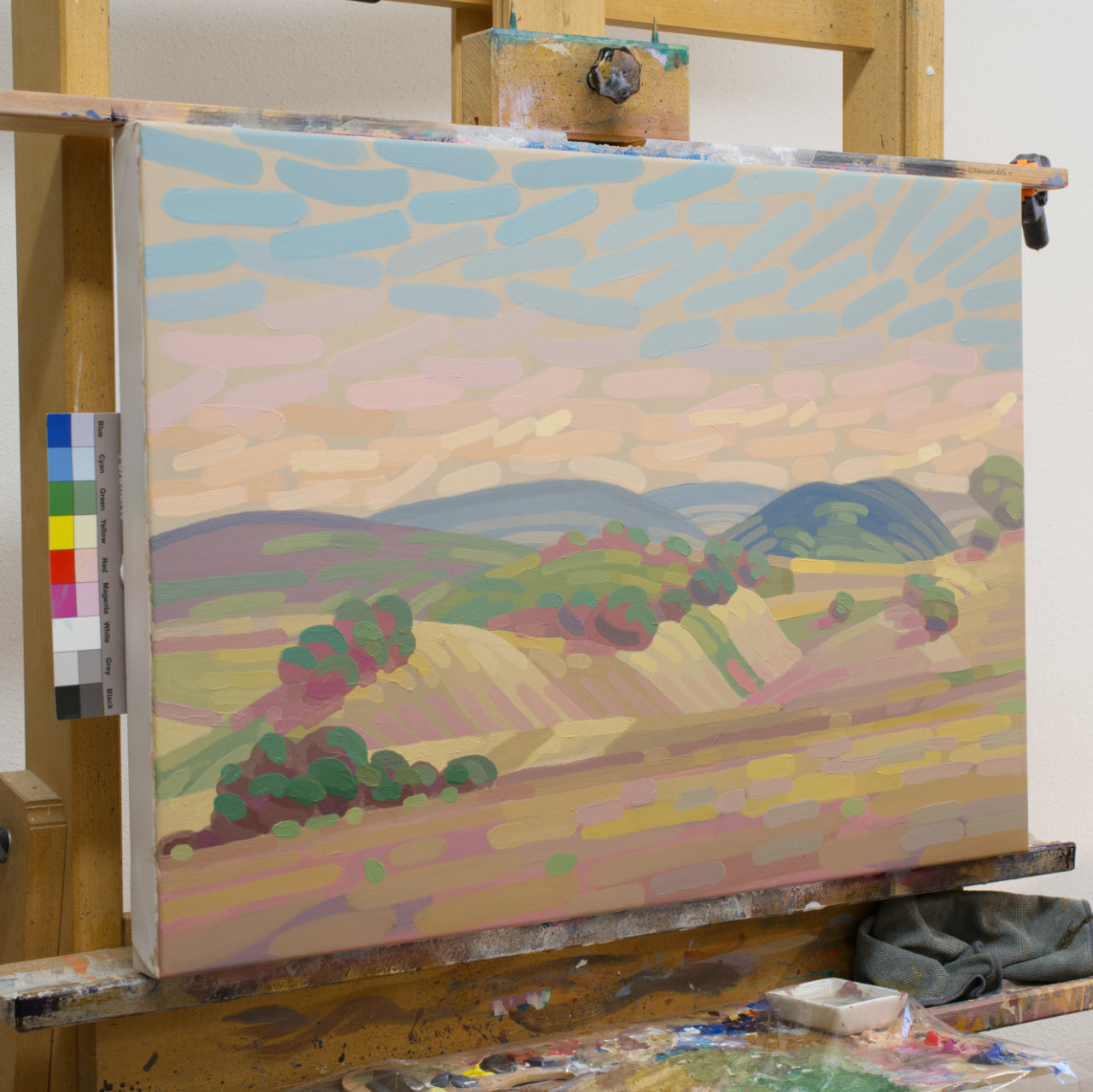 Sommerlandschaft, Unikat, Malerei, handgemaltes Einzelstück, 70 x 50 cm