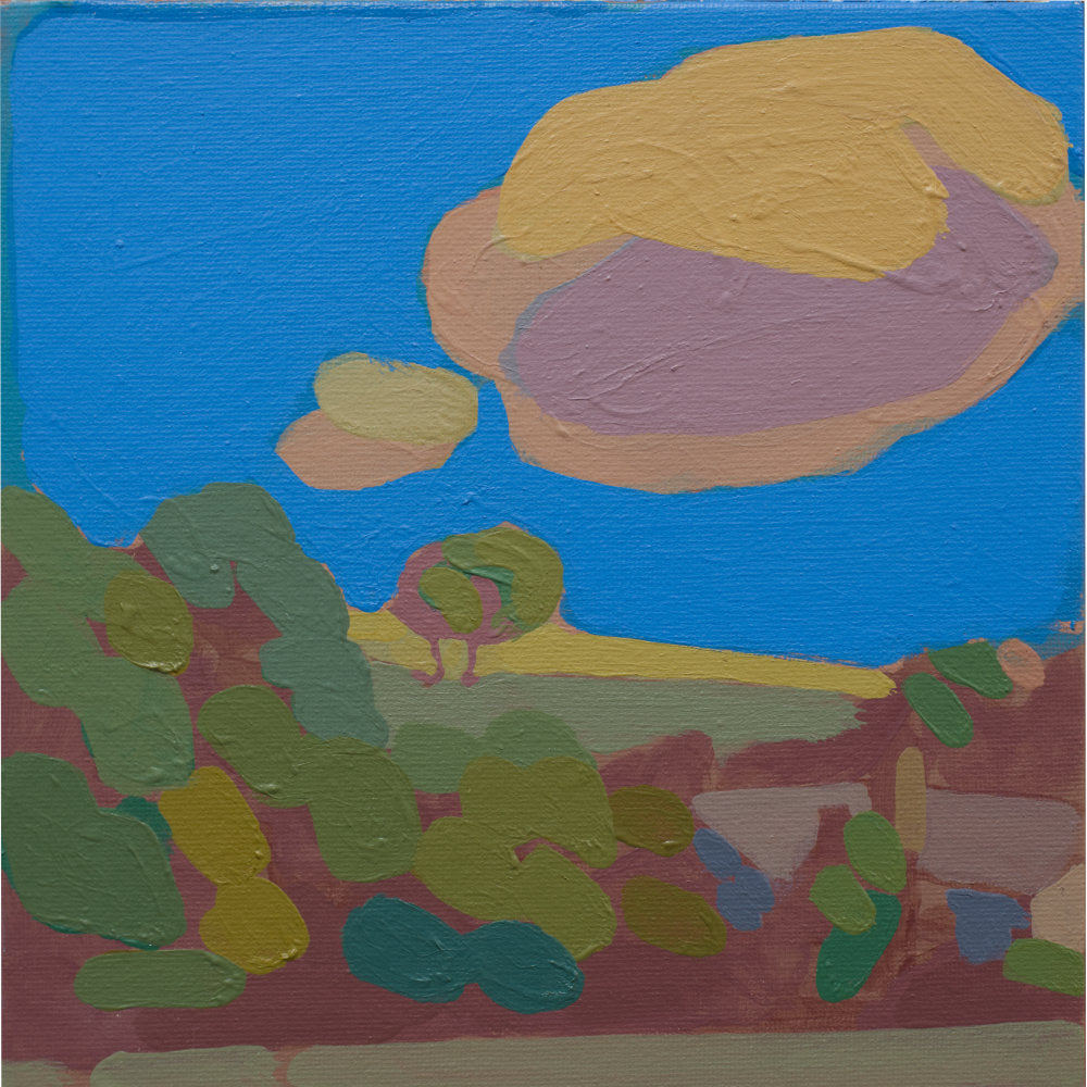 "Blau", Unikat, Malerei, handgemaltes Einzelstück, 22 x 22 cm, mit Bilderrahmen