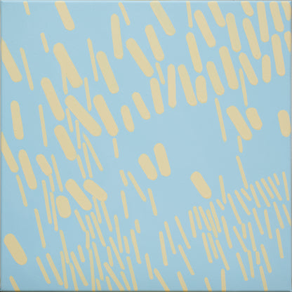 Malerei Blau-Orange Komplementär 003A, Unikat, 50x50cm