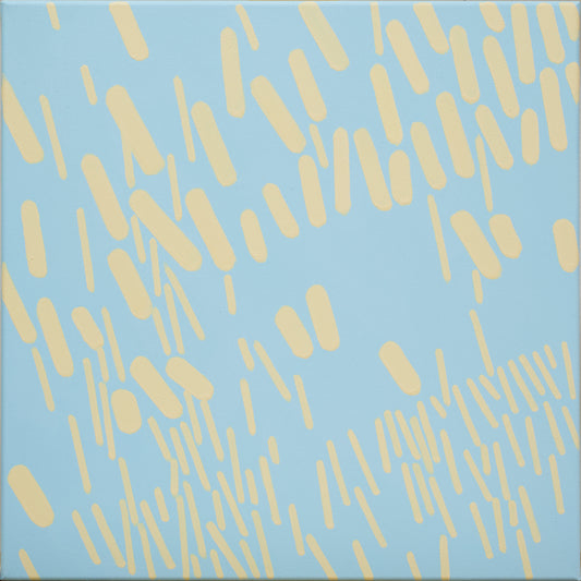 Malerei Blau-Orange Komplementär 003A, Unikat, 50x50cm