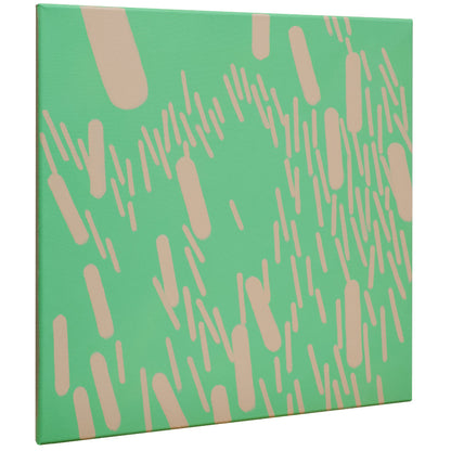 Original painting green-pink complementary 006B, unique painting, 50x50cm
