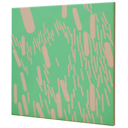 Original painting green-pink complementary 006B, unique painting, 50x50cm
