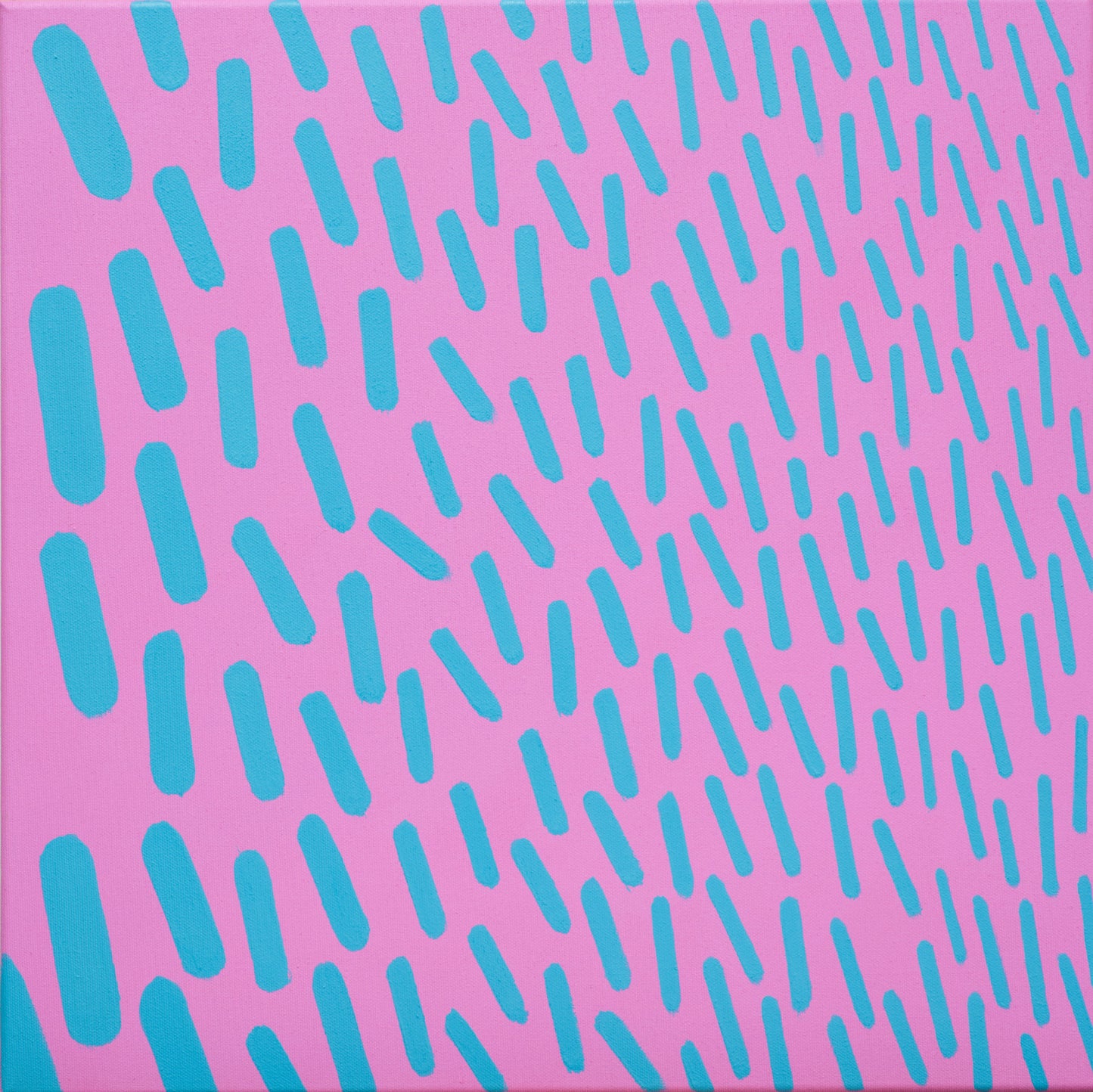 Original painting pink turquoise complementary 007A, unique painting, 50x50cm