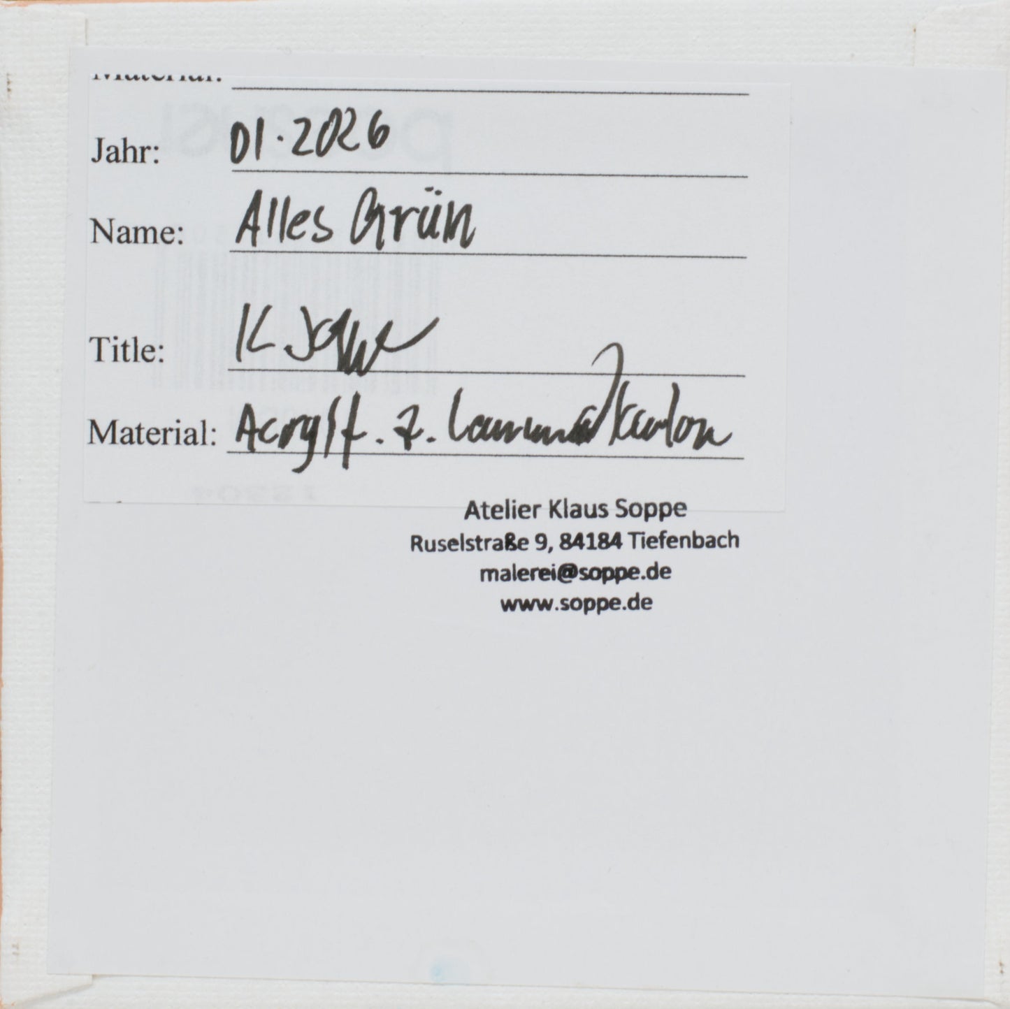 "Kind of blue 1", unique painting, hand-painted one-of-a-kind piece, 21 x 12 cm, with picture frame, Pocket Art