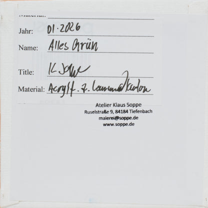 "Kind of blue 1", unique painting, hand-painted one-of-a-kind piece, 21 x 12 cm, with picture frame, Pocket Art