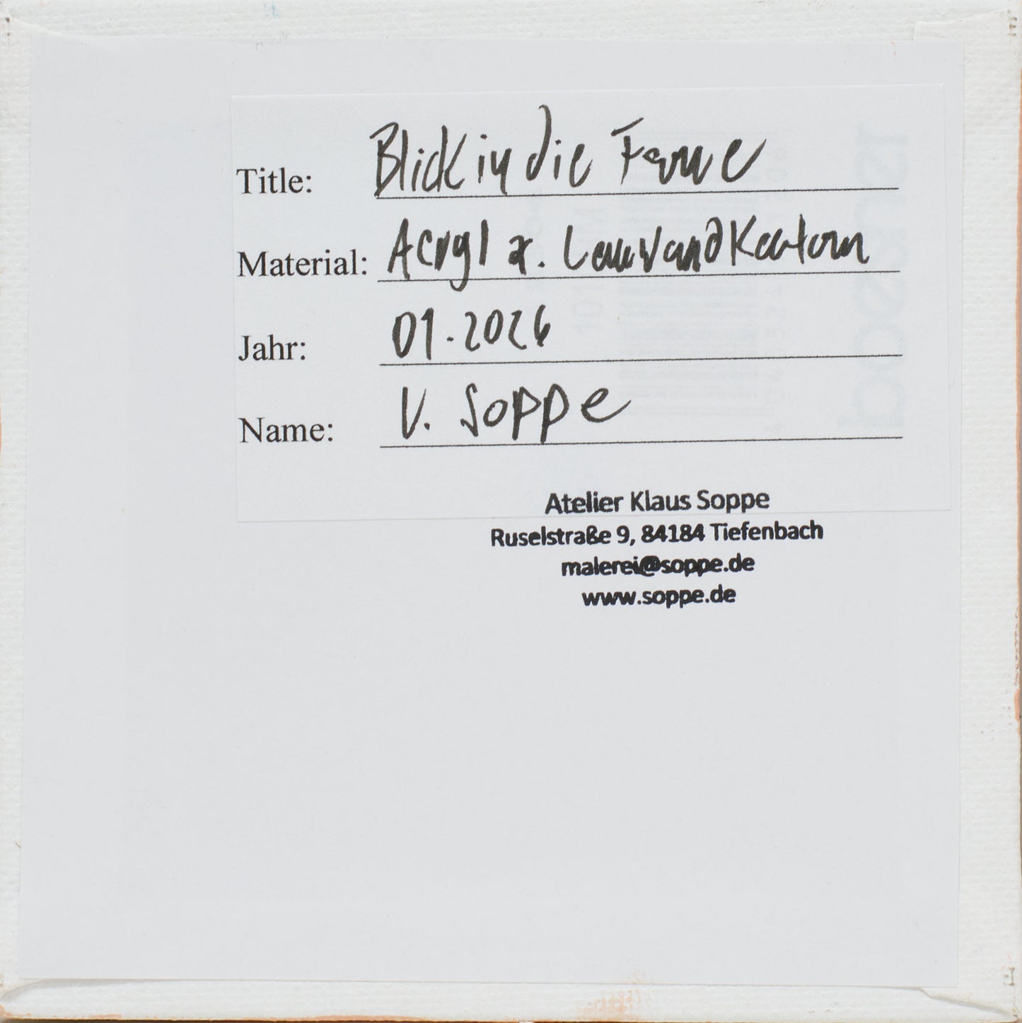 "Kind of blue 1", unique painting, hand-painted one-of-a-kind piece, 21 x 12 cm, with picture frame, Pocket Art