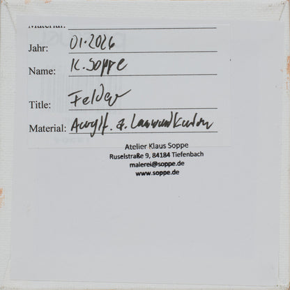 "Kind of blue 1", unique painting, hand-painted one-of-a-kind piece, 21 x 12 cm, with picture frame, Pocket Art