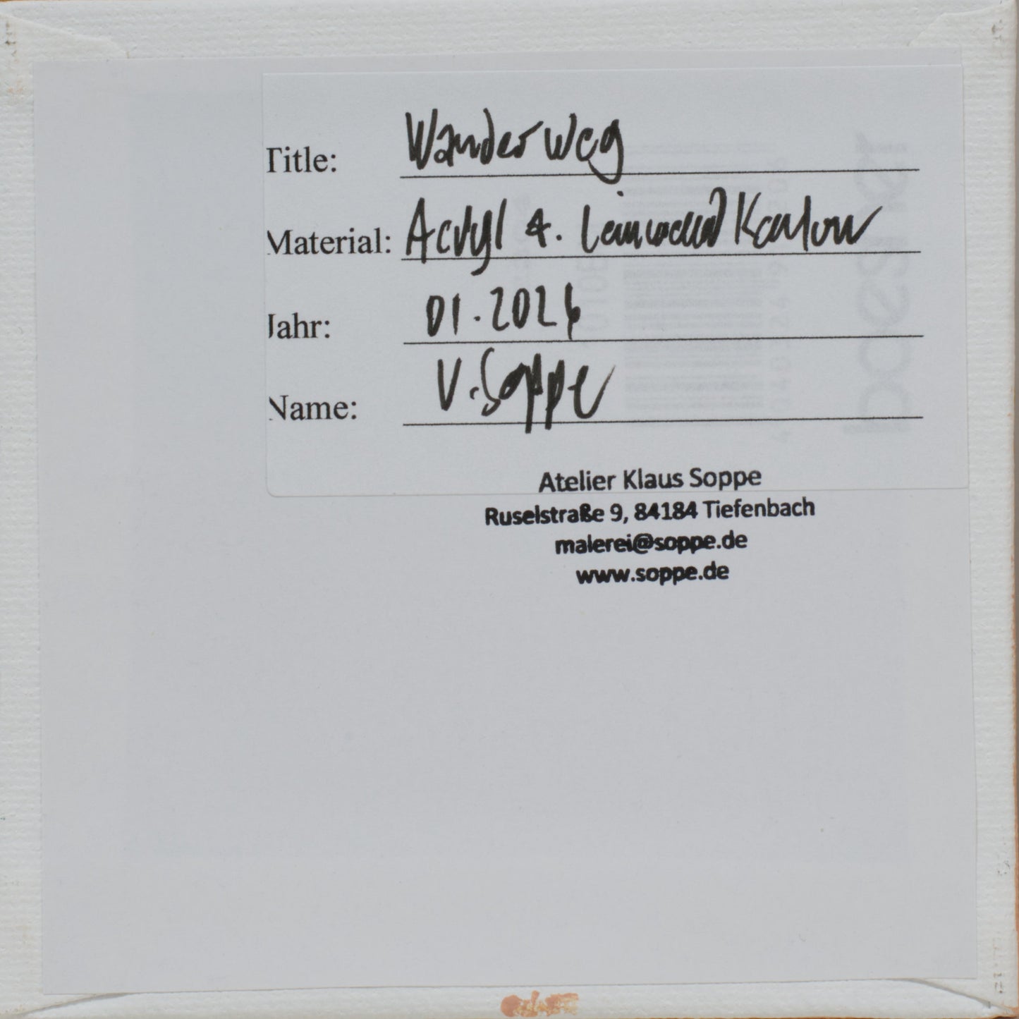 "Kind of blue 1", unique painting, hand-painted one-of-a-kind piece, 21 x 12 cm, with picture frame, Pocket Art