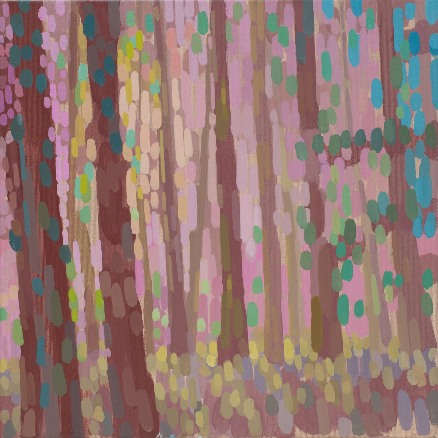 Malerei Waldlicht 1, handgemaltes Unikat, Natur, Landschaftsmalerei, Acrylmalerei 40x40cm