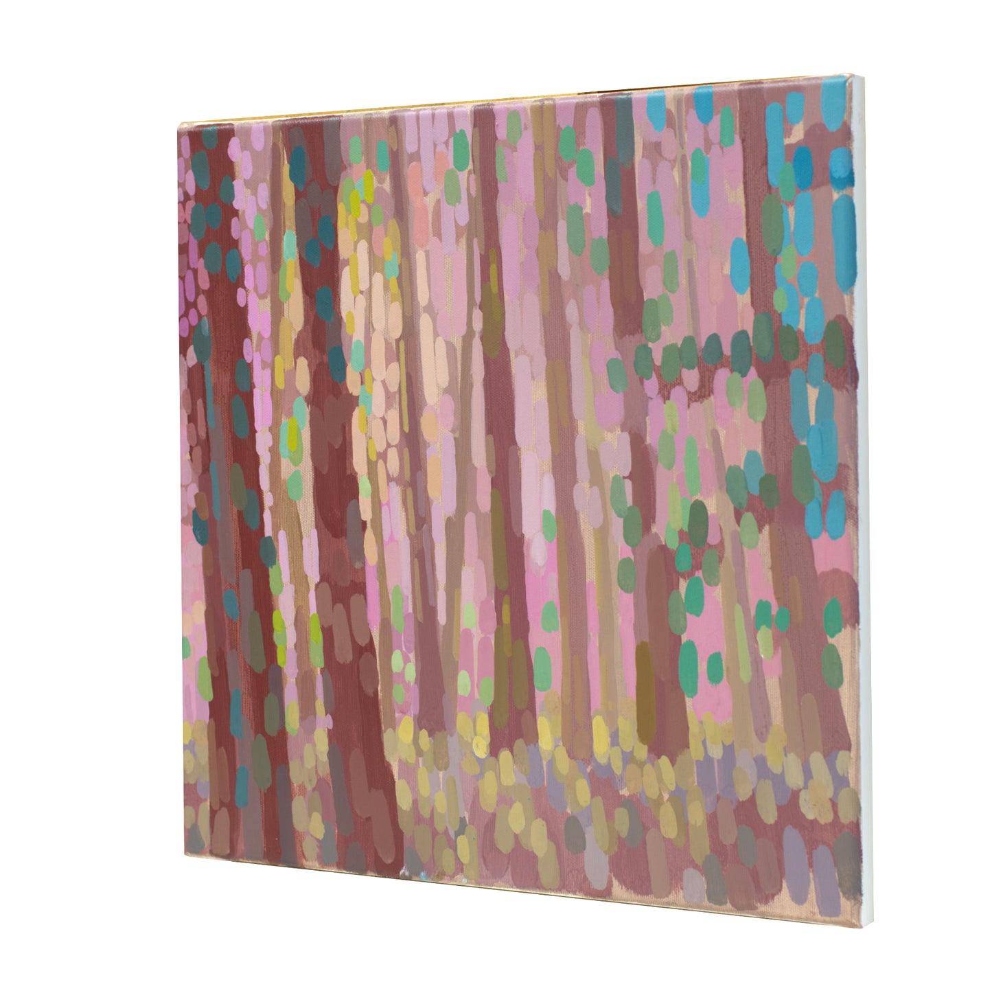 Malerei Waldlicht 1, handgemaltes Unikat, Natur, Landschaftsmalerei, Acrylmalerei 40x40cm