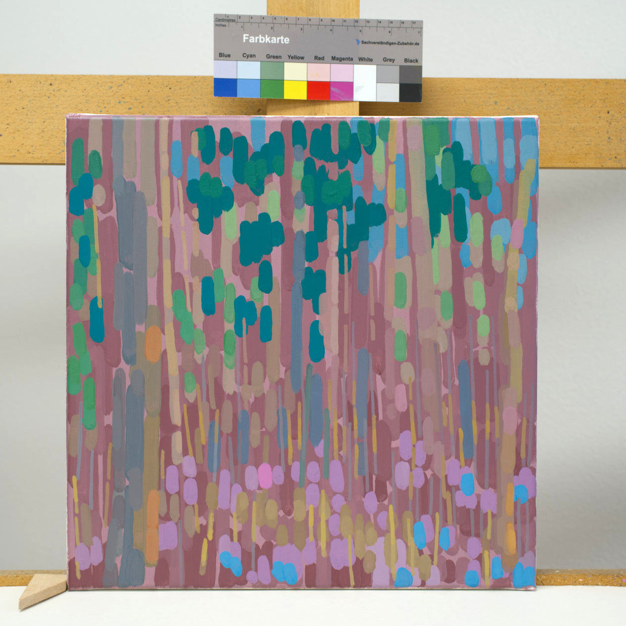 Malerei Winterende, handgemaltes Unikat, Natur, Landschaftsmalerei, Acrylmalerei 40x40cm