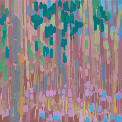 Malerei Winterende, handgemaltes Unikat, Natur, Landschaftsmalerei, Acrylmalerei 40x40cm