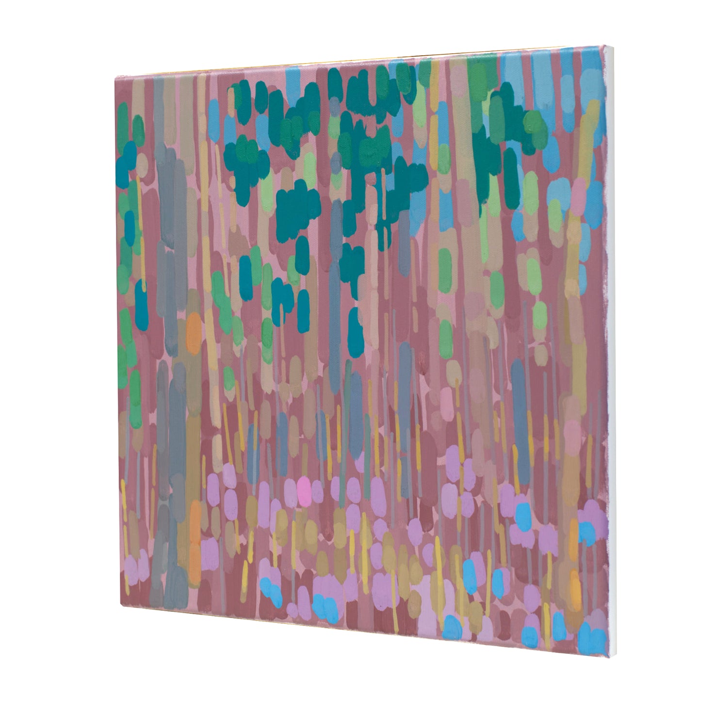 Malerei Winterende, handgemaltes Unikat, Natur, Landschaftsmalerei, Acrylmalerei 40x40cm