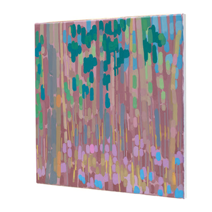 Malerei Winterende, handgemaltes Unikat, Natur, Landschaftsmalerei, Acrylmalerei 40x40cm