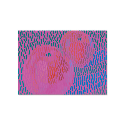 postcard set colorful apples