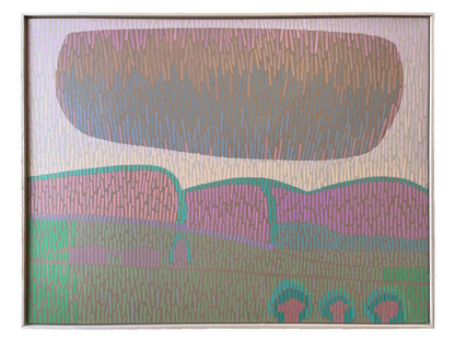 Landscape Complementary 5, unique, painting, hand-painted unique piece, 68 x 52 cm, with frame strip