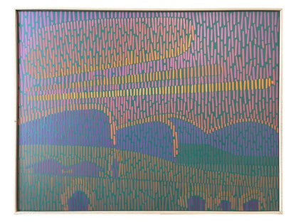 Landscape Complementary 1, unique, painting, hand-painted unique piece, 68 x 52 cm, with frame strip