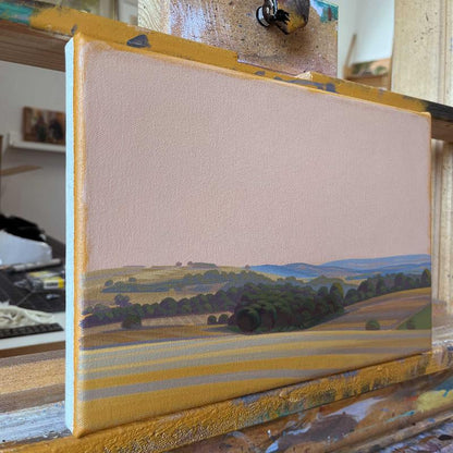 Grünes Tal, Unikat, Malerei, handgemaltes Einzelstück, 30 x 20 cm, Acrylfarbe auf Leinwand