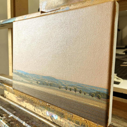 Small avenue, unique, painting, hand-painted unique piece, 30 x 20 cm, acrylic paint on canvas