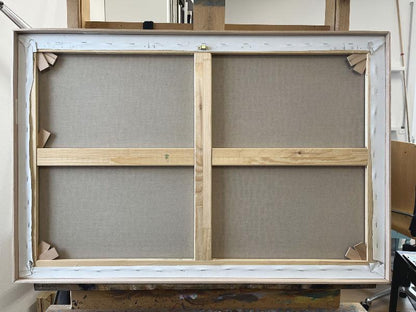 Paul's Apples 6, unique, painting, hand-painted one-of-a-kind piece, 90 x 60 cm, with frame strip