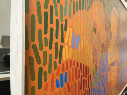 Paul's Apples 6, unique, painting, hand-painted one-of-a-kind piece, 90 x 60 cm, with frame strip