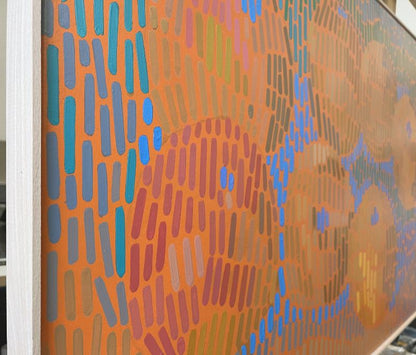 Paul's Apples 7, unique, painting, hand-painted one-of-a-kind piece, 90 x 60 cm, with frame strip