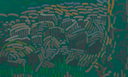 Baum am See, Unikat, Malerei, handgemaltes Einzelstück, 120 x 90 cm, gerahmt mit Bucheleiste