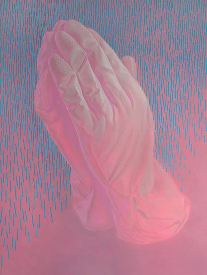 Betende Hände, Unikat, Malerei, handgemaltes Einzelstück, 120 x 90 cm, gerahmt mit Bucheleiste