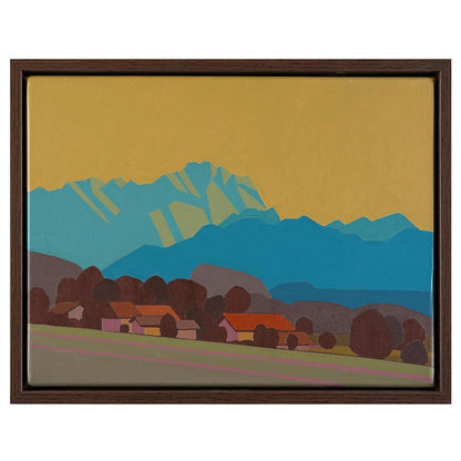 Bergspitze , Unikat, Malerei, handgemaltes Einzelstück, 40 x 30 cm, mit Bilderrahmen