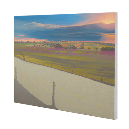 Landschaftsmalerei, Abendhimmel, handgemaltes Einzelstück, ca. 91 x 70 cm