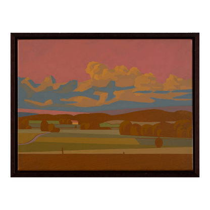 Sommerabend , Unikat, Malerei, handgemaltes Einzelstück, 40 x 30 cm, mit Bilderrahmen